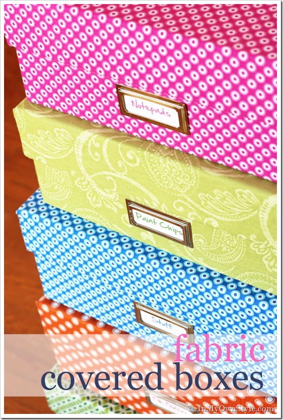 fabric covered boxes