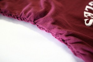 Boxy t-shirt refashion side seams