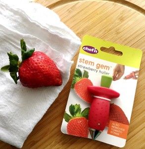 Hull strawberries quickly and easily - then use in recipes or fill with chocolate or Nutella!