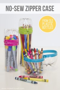 No Sew zipper cases from plastic bottles