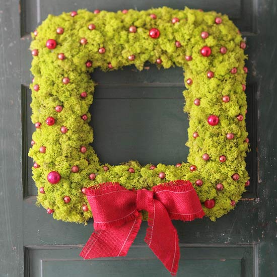 Moss covered wreath