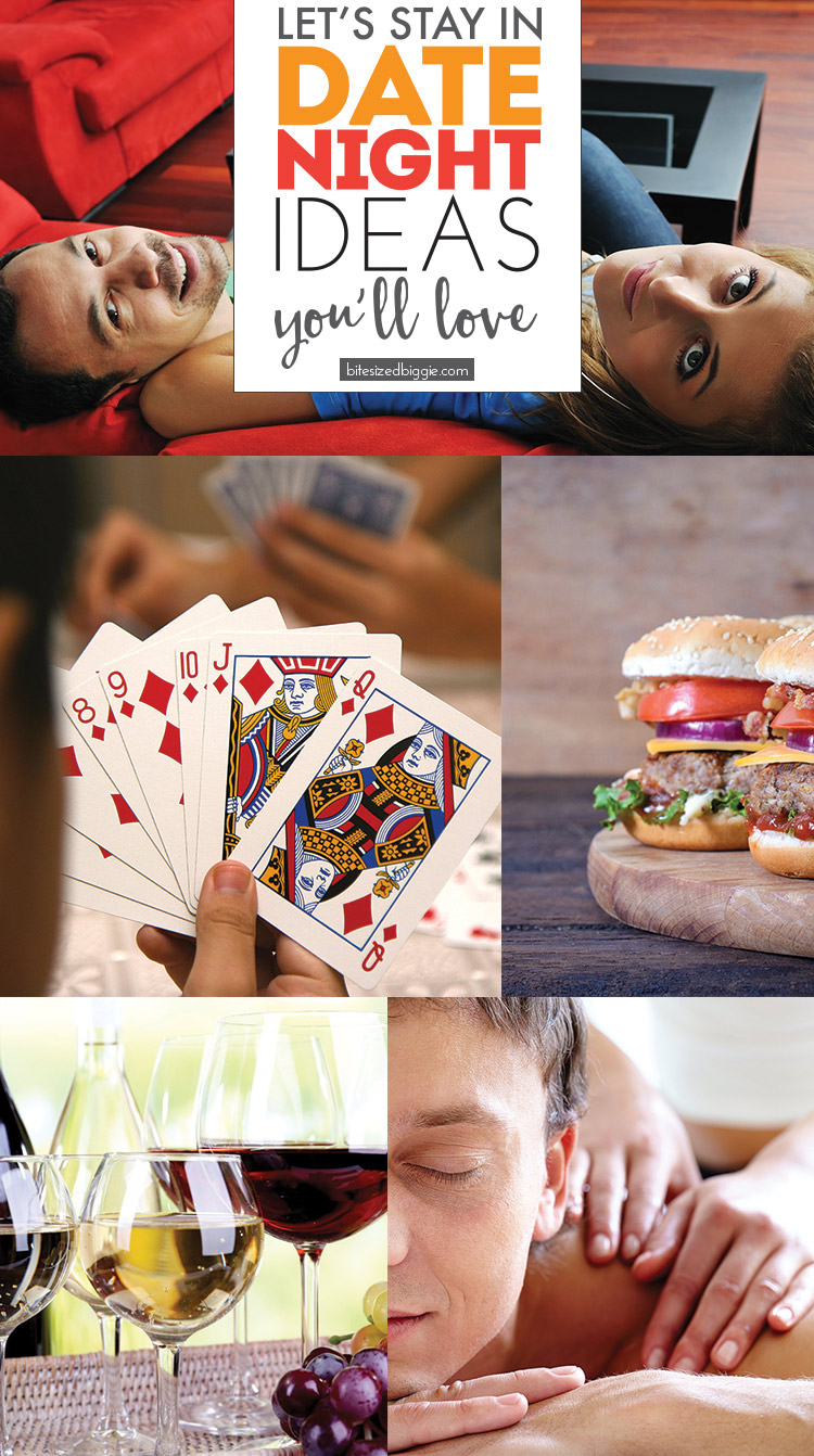 Stay at home date night ideas - read more in the post on Bite Sized Biggie!