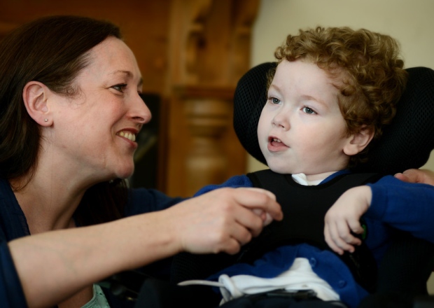 Caleb, who inspired the new line of special needs adaptive clothing by M & S