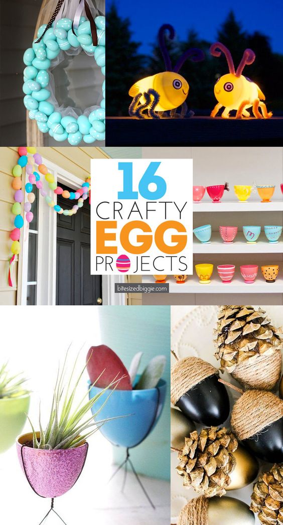 Fun craft projects to make with plastic easter eggs!