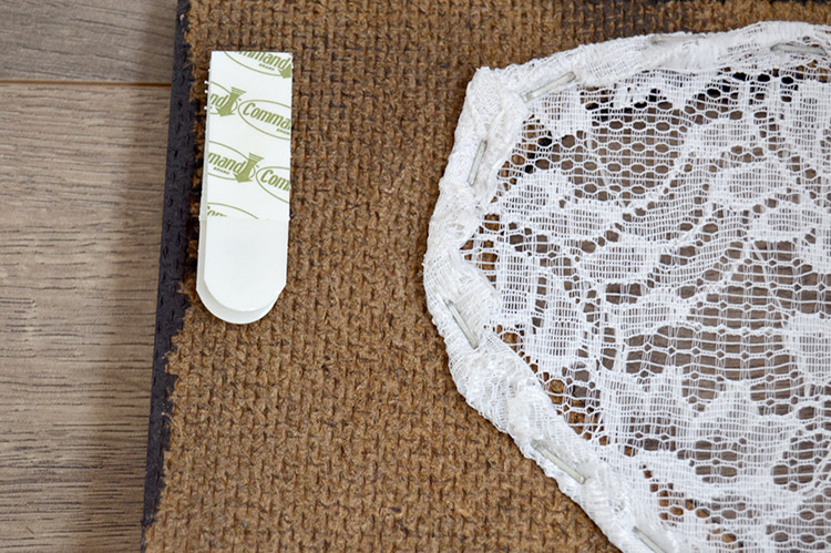 DIY Jewelry Organizer tutorial - use Command hooks to hang so that the organizer doesn't move as you hang and retrieve jewelry!