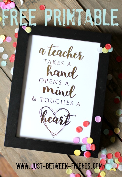 Free printable for teacher appreciation week - so sweet!