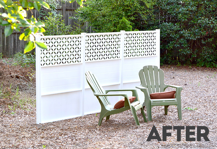 AFTER the 30 minute backyard makeover